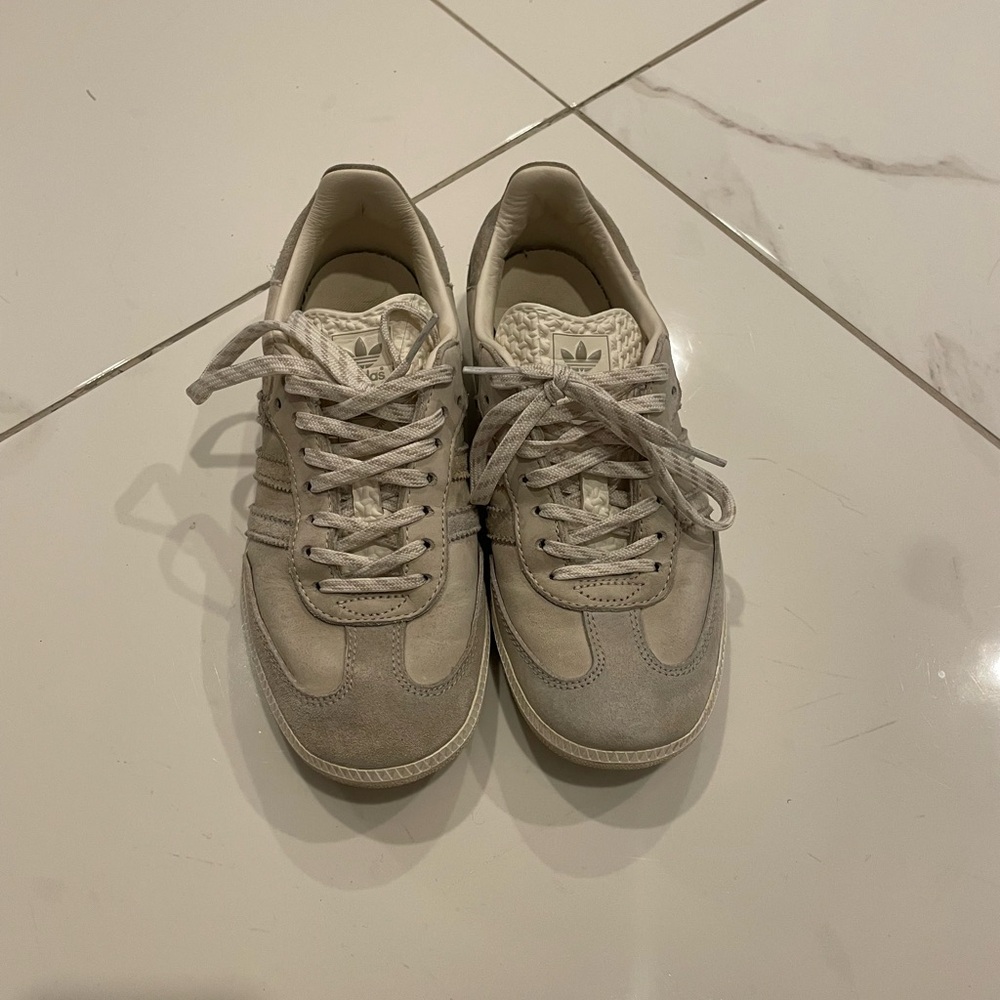 KITH Adidas Cream and Gray Sneakers